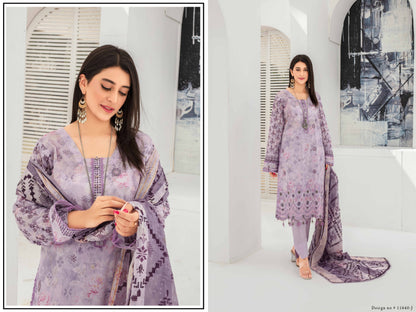 Sangat Dressline Embroidered lawn Print 08 - Waheed Javaid Collections