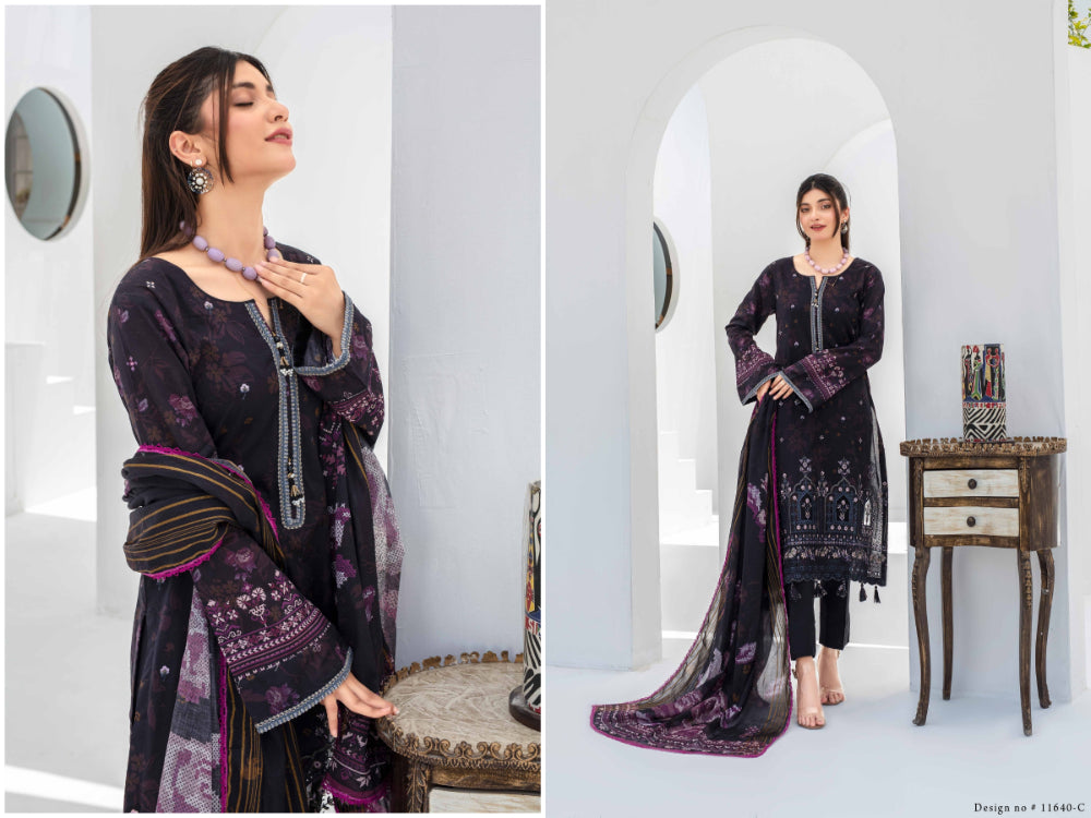 Sangat Dressline Embroidered lawn Print 10 - Waheed Javaid Collections