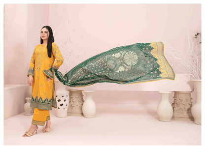 SEVIL Embroidered lawn 01 - Waheed Javaid Collections