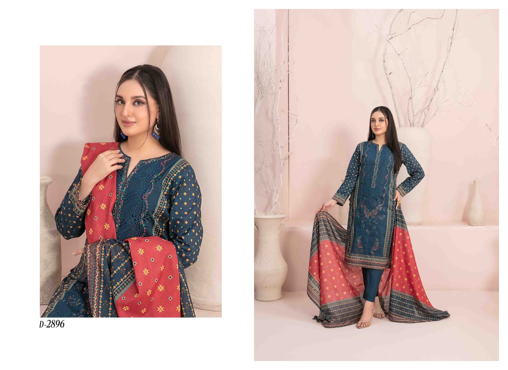 SEVIL Embroidered lawn 04 - Waheed Javaid Collections