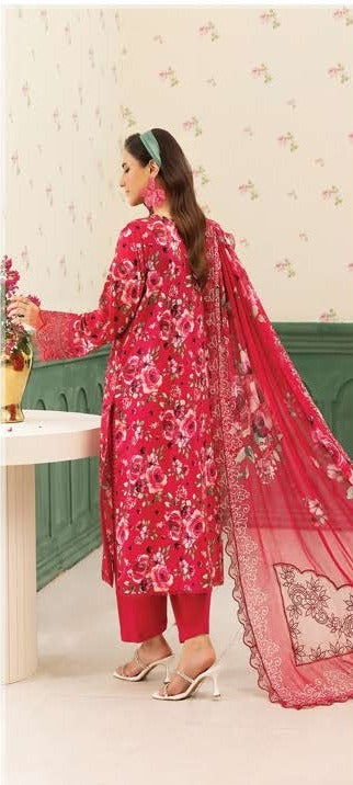 Summer Bloom Digital Printed Lawn 3 Piece 02