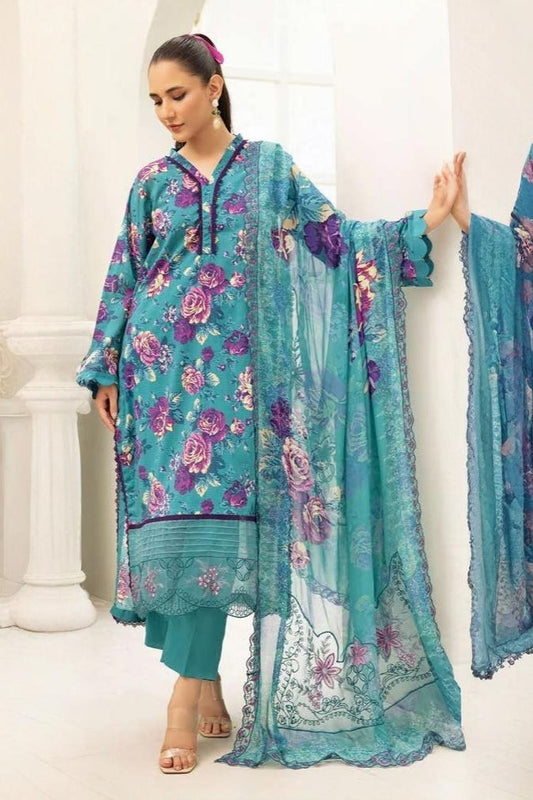 Summer Bloom Digital Printed Lawn 3 Piece 04