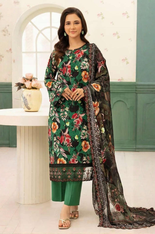 Summer Bloom Digital Printed Lawn 3 Piece 07