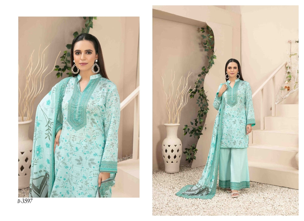 TIYANI VOL II Lawn D-3597 - Waheed Javaid Collections