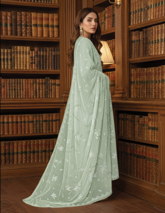 White Rose RangNoor Lawn Embroidered 3 Piece 02 - Waheed Javaid Collections