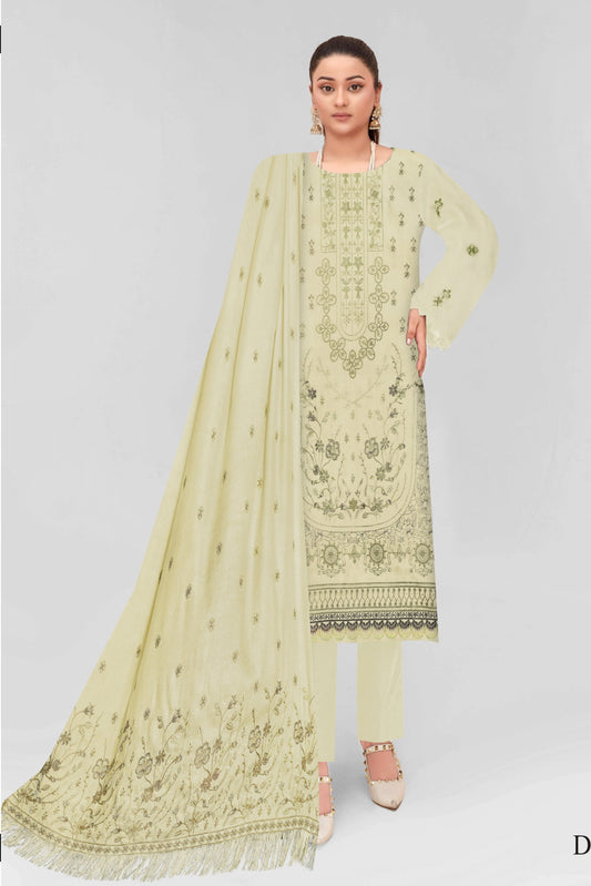 Zaleef Peach Leather Mother Collection Embroidered V-5 / D-5