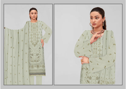 Zaleef Peach Leather Mother Collection Embroidered V-5 / D-2