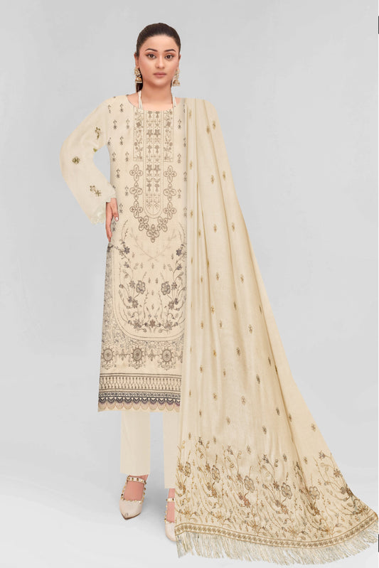 Zaleef Peach Leather Mother Collection Embroidered V-5 / D-3