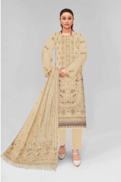 Zaleef Peach Leather Mother Collection Embroidered V-5 / D-4