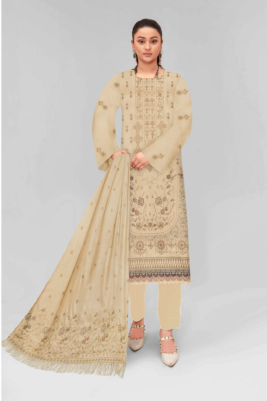 Zaleef Peach Leather Mother Collection Embroidered V-5 / D-4