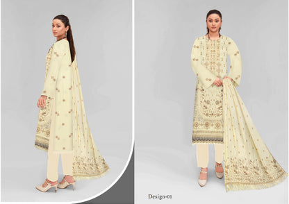 Zaleef Peach Leather Mother Collection Embroidered V-5 / D-1
