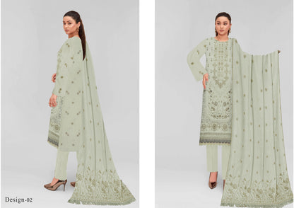 Zaleef Peach Leather Mother Collection Embroidered V-5 / D-2