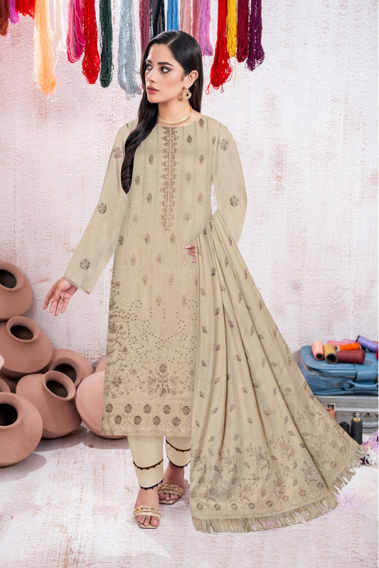 Zaleef Peach Leather Mother Collection Embroidered V-8 / D-1