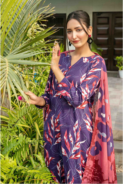 Zumra By Tawakkal 3 Piece D-1575 - Waheed Javaid Collections