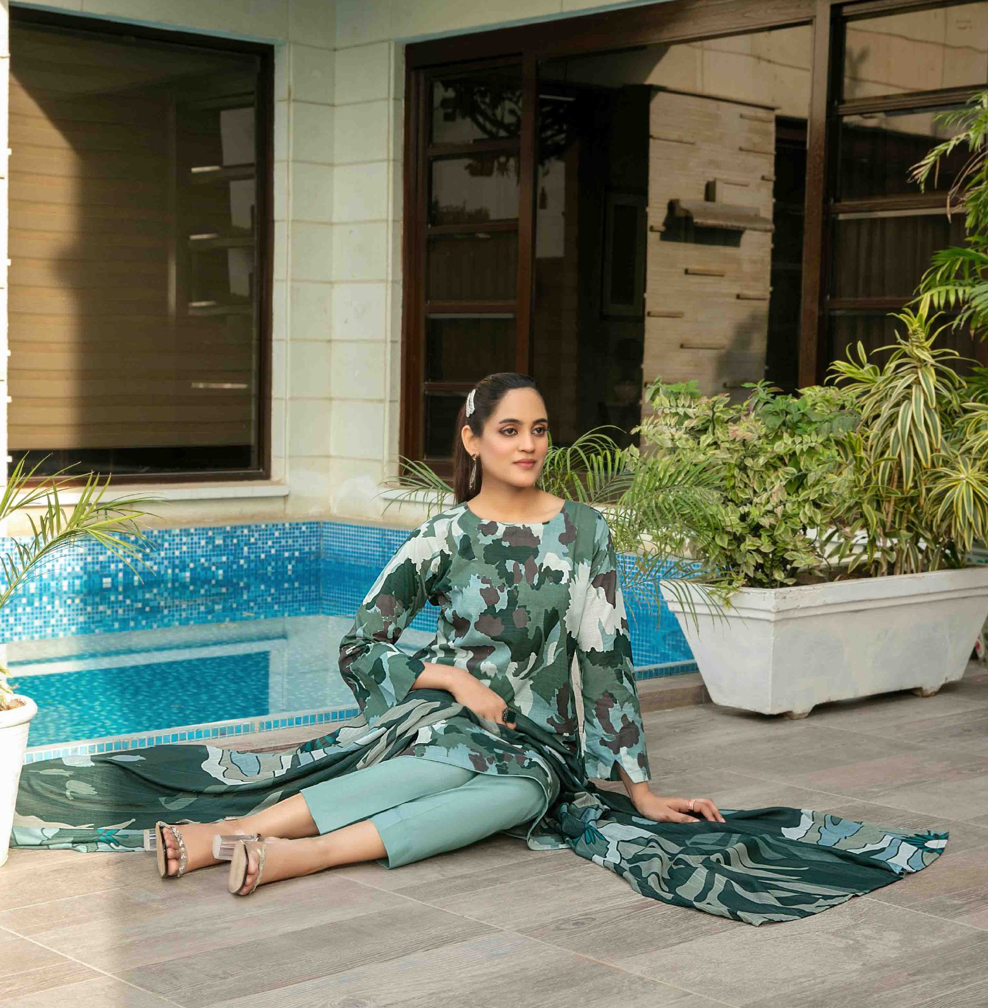 Zumra By Tawakkal 3 Piece D-1576 - Waheed Javaid Collections