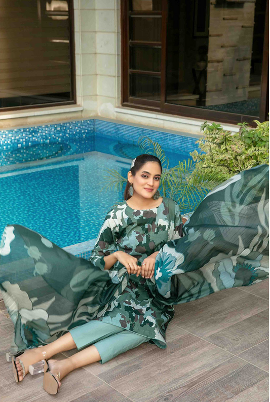 Zumra By Tawakkal 3 Piece D-1576 - Waheed Javaid Collections