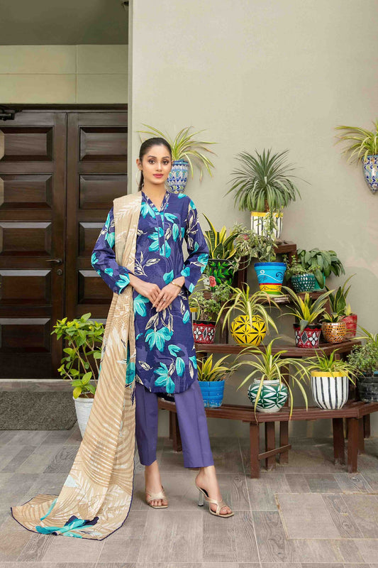 Zumra By Tawakkal 3 Piece D-1578 - Waheed Javaid Collections