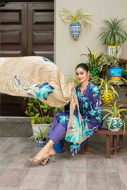 Zumra By Tawakkal 3 Piece D-1578 - Waheed Javaid Collections