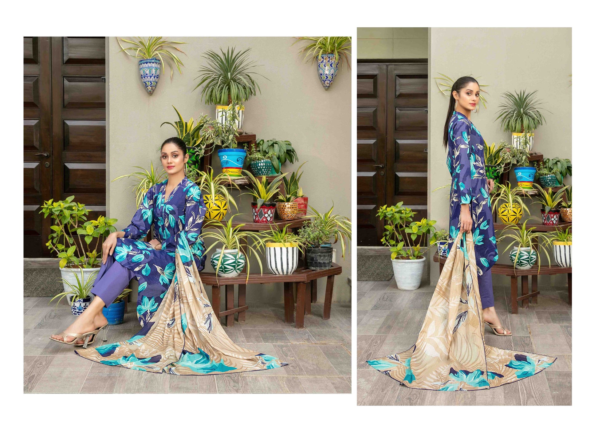 Zumra By Tawakkal 3 Piece D-1578 - Waheed Javaid Collections