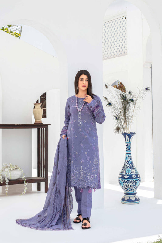 Sangat Dressline Embroidered lawn Print 02 - Waheed Javaid Collections