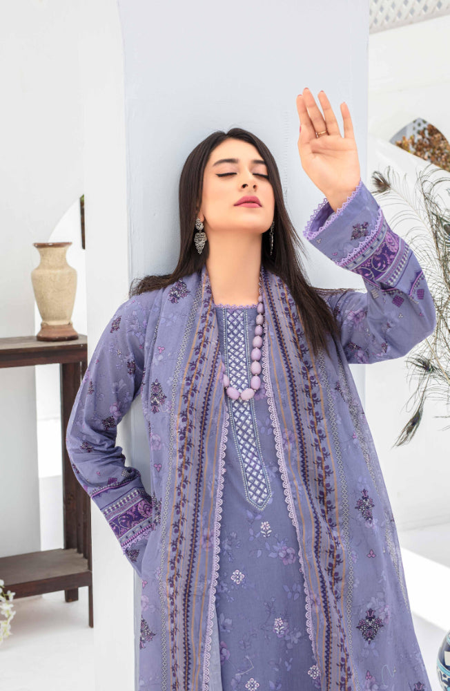 Sangat Dressline Embroidered lawn Print 02 - Waheed Javaid Collections