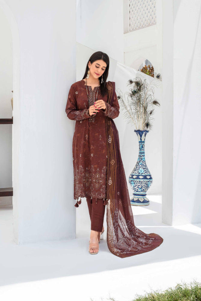 Sangat Dressline Embroidered lawn Print 05 - Waheed Javaid Collections