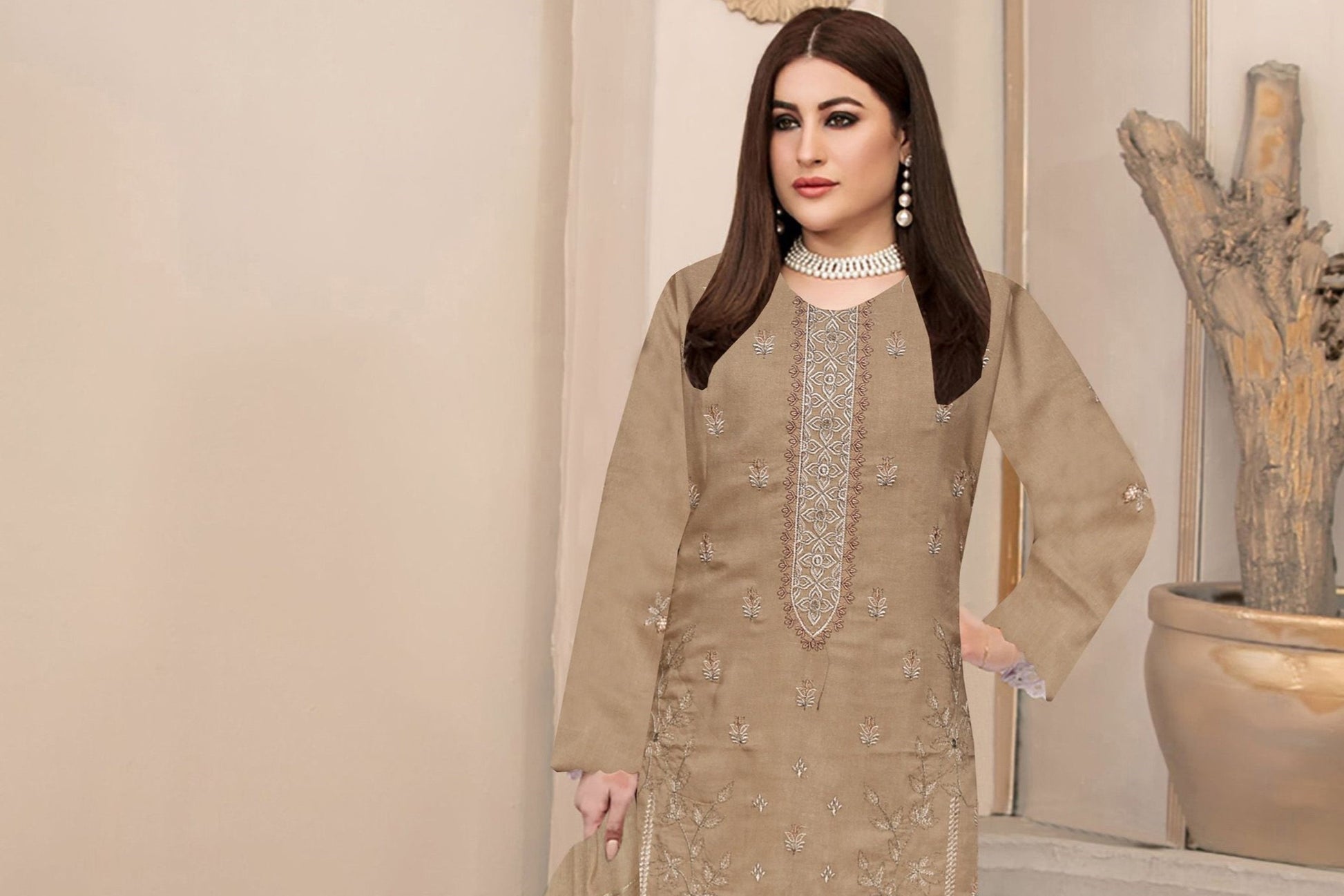 Ajwa Peach Leather Noor Fatima Vol-5 03 - Waheed Javaid Collections