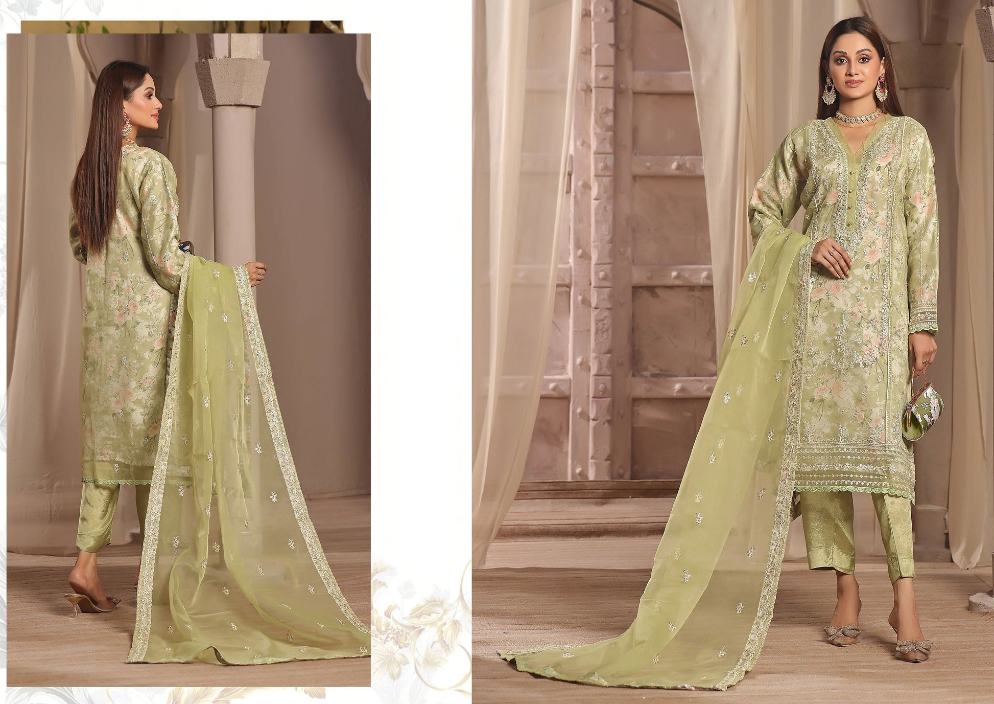 HANIA Organza Fatima Bano 02 - Waheed Javaid Collections