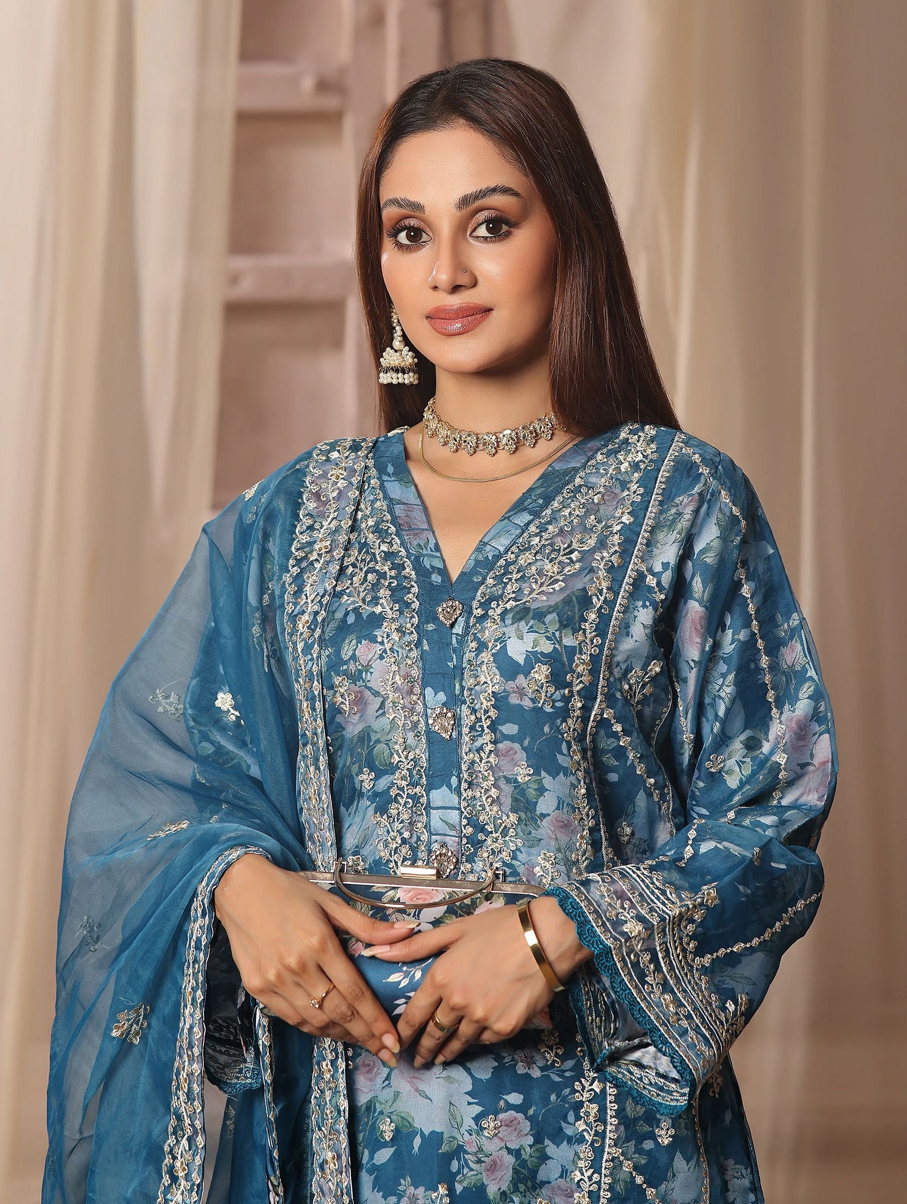 HANIA Organza Fatima Bano 03 - Waheed Javaid Collections