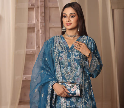 HANIA Organza Fatima Bano 03 - Waheed Javaid Collections