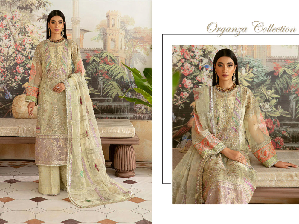 Rajkumari Organza Sania 03 - Waheed Javaid Collections