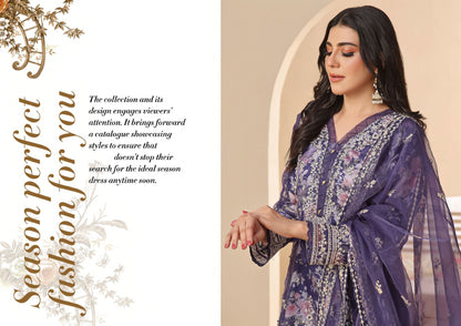 HANIA Organza Fatima Bano 04 - Waheed Javaid Collections