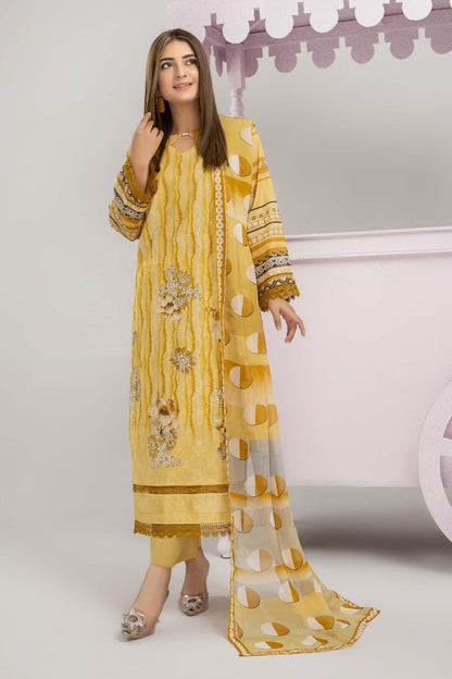 Saheliyaaan Lawn Chikenkari Chiffon Dupatta 004 - Waheed Javaid Collections