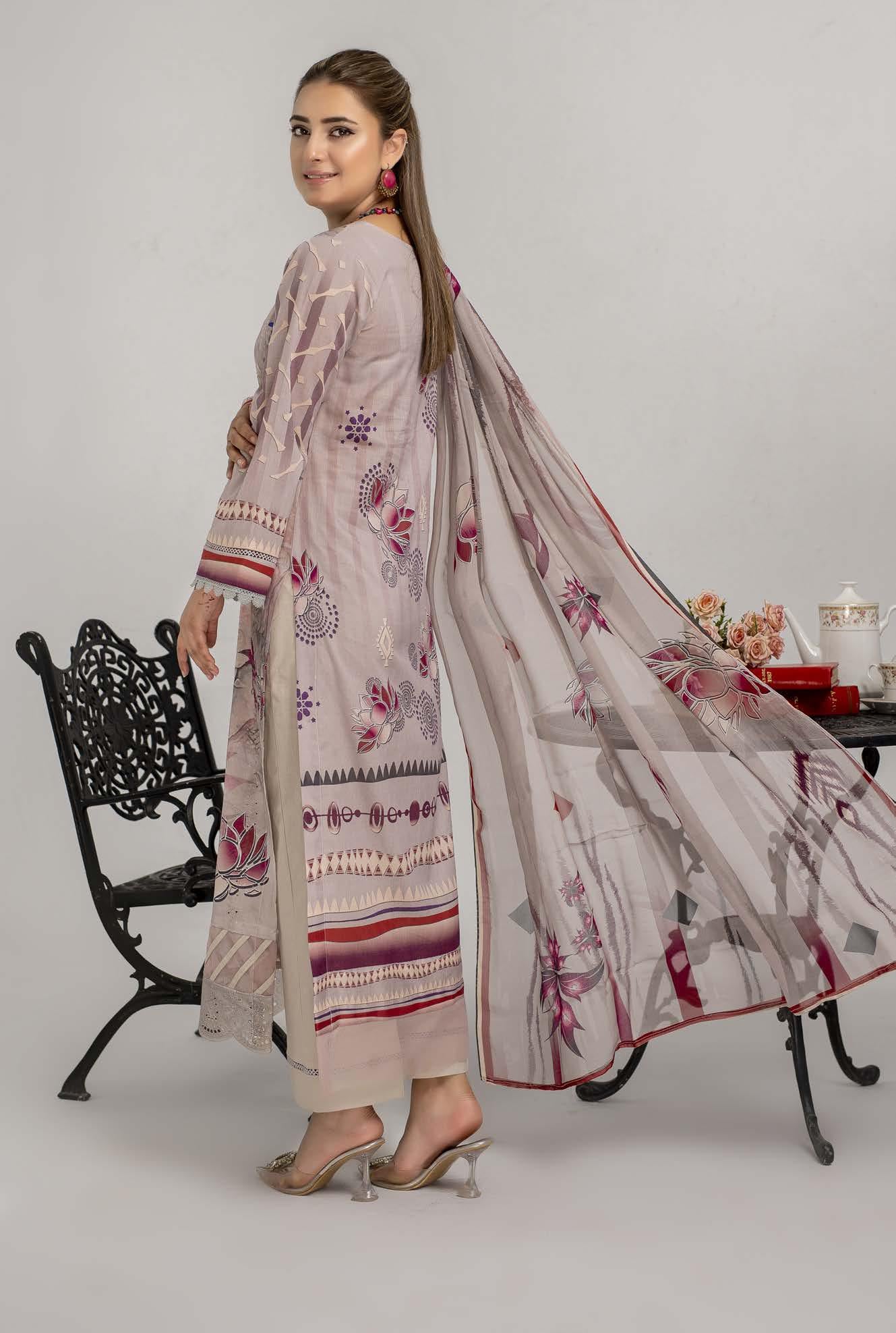 Saheliyaaan Lawn Chikenkari Chiffon Dupatta 005 - Waheed Javaid Collections